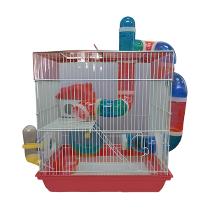 Jaula hamster con tubos 2 pisos